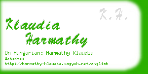 klaudia harmathy business card